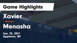 Xavier  vs Menasha  Game Highlights - Jan. 25, 2021