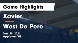 Xavier  vs West De Pere  Game Highlights - Jan. 29, 2021