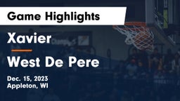 Xavier  vs West De Pere  Game Highlights - Dec. 15, 2023