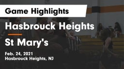 Hasbrouck Heights  vs St Mary's  Game Highlights - Feb. 24, 2021