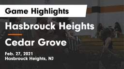 Hasbrouck Heights  vs Cedar Grove  Game Highlights - Feb. 27, 2021
