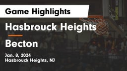 Hasbrouck Heights  vs Becton Game Highlights - Jan. 8, 2024