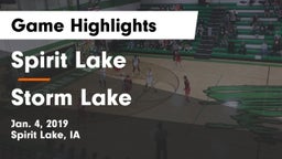 Spirit Lake  vs Storm Lake  Game Highlights - Jan. 4, 2019