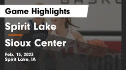 Spirit Lake  vs Sioux Center  Game Highlights - Feb. 15, 2023
