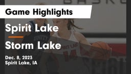 Spirit Lake  vs Storm Lake  Game Highlights - Dec. 8, 2023