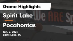 Spirit Lake  vs Pocahontas  Game Highlights - Jan. 2, 2024