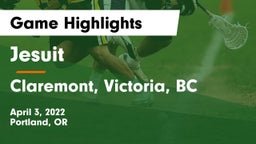 Jesuit  vs Claremont, Victoria, BC Game Highlights - April 3, 2022
