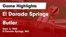 El Dorado Springs  vs Butler  Game Highlights - Sept. 8, 2020