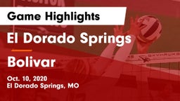 El Dorado Springs  vs Bolivar  Game Highlights - Oct. 10, 2020