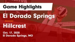 El Dorado Springs  vs Hillcrest  Game Highlights - Oct. 17, 2020