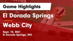 El Dorado Springs  vs Webb City  Game Highlights - Sept. 18, 2021