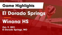 El Dorado Springs  vs Winona HS Game Highlights - Oct. 9, 2021