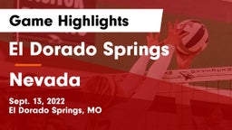 El Dorado Springs  vs Nevada  Game Highlights - Sept. 13, 2022