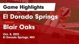 El Dorado Springs  vs Blair Oaks  Game Highlights - Oct. 8, 2022