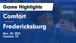 Comfort  vs Fredericksburg  Game Highlights - Nov. 20, 2023