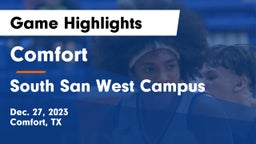 Comfort  vs South San West Campus Game Highlights - Dec. 27, 2023