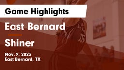 East Bernard  vs Shiner  Game Highlights - Nov. 9, 2023