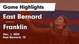 East Bernard  vs Franklin  Game Highlights - Dec. 1, 2023
