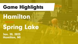 Hamilton  vs Spring Lake  Game Highlights - Jan. 20, 2023