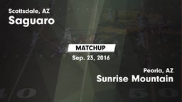 Matchup: Saguaro  vs. Sunrise Mountain  2016