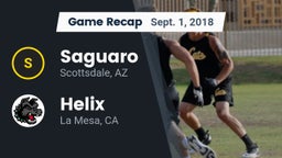 Recap: Saguaro  vs. Helix  2018