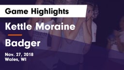 Kettle Moraine  vs Badger  Game Highlights - Nov. 27, 2018