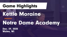 Kettle Moraine  vs Notre Dame Academy Game Highlights - Dec. 29, 2020