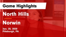 North Hills  vs Norwin  Game Highlights - Jan. 20, 2020