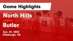 North Hills  vs Butler  Game Highlights - Jan. 24, 2020