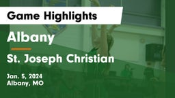 Albany  vs St. Joseph Christian  Game Highlights - Jan. 5, 2024