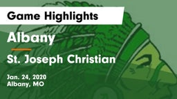 Albany  vs St. Joseph Christian  Game Highlights - Jan. 24, 2020