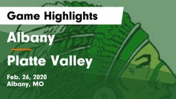 Albany  vs Platte Valley  Game Highlights - Feb. 26, 2020