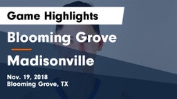 Blooming Grove  vs Madisonville  Game Highlights - Nov. 19, 2018