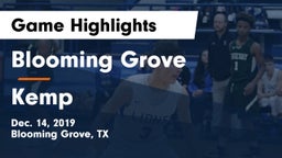 Blooming Grove  vs Kemp  Game Highlights - Dec. 14, 2019