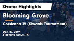 Blooming Grove  vs Corsicana JV (Kiwanis Tournament) Game Highlights - Dec. 27, 2019