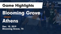 Blooming Grove  vs Athens  Game Highlights - Dec. 10, 2019