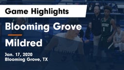 Blooming Grove  vs Mildred Game Highlights - Jan. 17, 2020