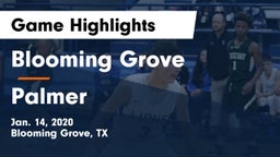 Blooming Grove  vs Palmer Game Highlights - Jan. 14, 2020
