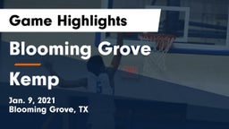 Blooming Grove  vs Kemp  Game Highlights - Jan. 9, 2021