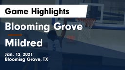 Blooming Grove  vs Mildred  Game Highlights - Jan. 12, 2021