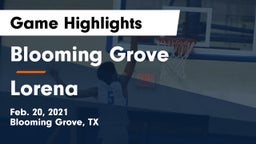 Blooming Grove  vs Lorena Game Highlights - Feb. 20, 2021