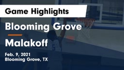 Blooming Grove  vs Malakoff  Game Highlights - Feb. 9, 2021