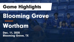 Blooming Grove  vs Wortham  Game Highlights - Dec. 11, 2020