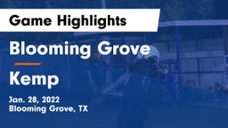 Blooming Grove  vs Kemp  Game Highlights - Jan. 28, 2022