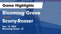 Blooming Grove  vs Scurry-Rosser  Game Highlights - Jan. 19, 2023