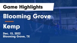 Blooming Grove  vs Kemp  Game Highlights - Dec. 13, 2022