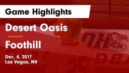 Desert Oasis  vs Foothill  Game Highlights - Dec. 4, 2017