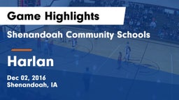 Shenandoah Community Schools vs Harlan  Game Highlights - Dec 02, 2016
