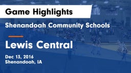 Shenandoah Community Schools vs Lewis Central  Game Highlights - Dec 13, 2016
