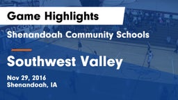 Shenandoah Community Schools vs Southwest Valley  Game Highlights - Nov 29, 2016
